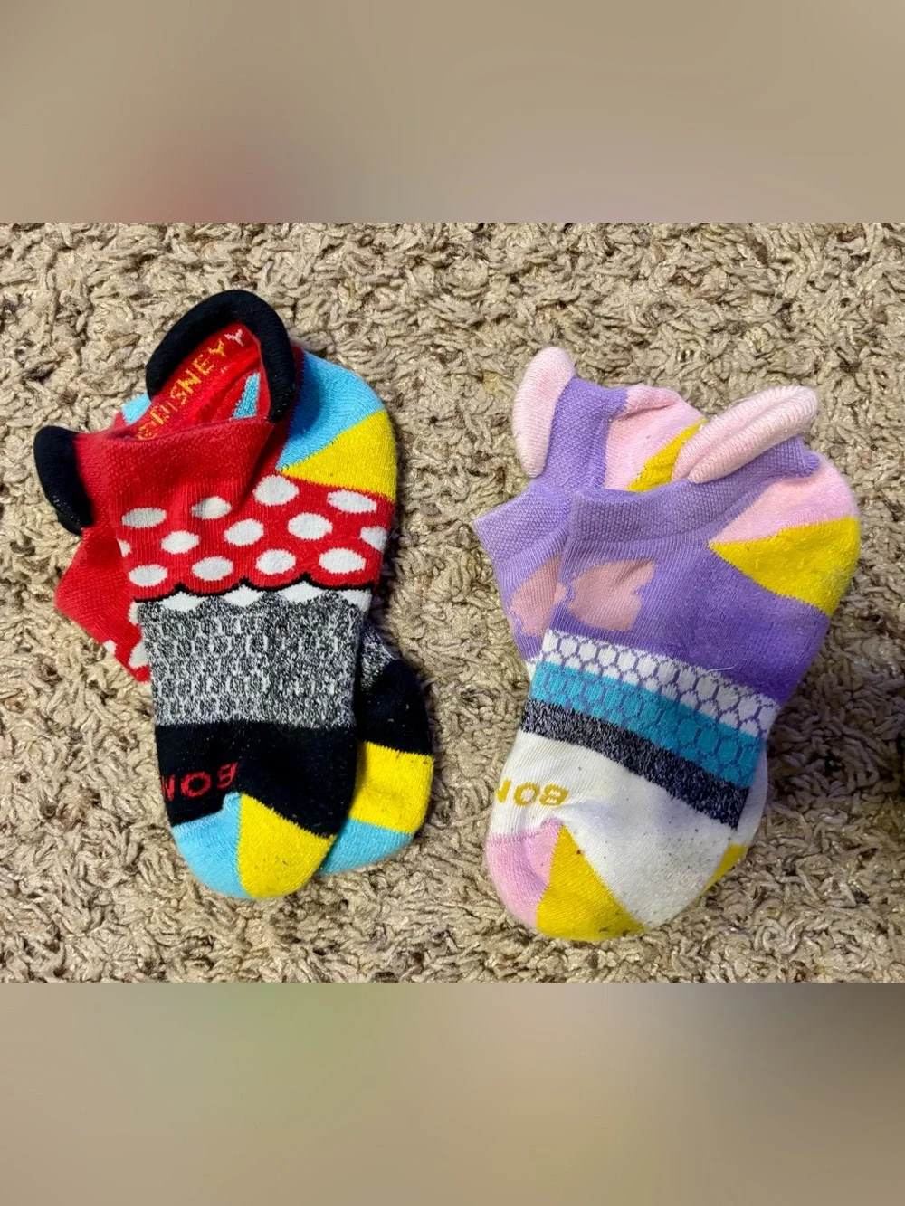 Bombas Youth Disney Daisy Duck Minnie Mouse 2 Crew - 2 Ankle